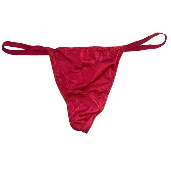 Victoria’s Secret “Very Sexy” 2017 Sz M V string thong maroon lace thong panties - Picture 1 of 4